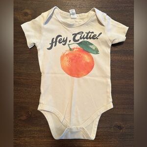 Hey Cutie Orange Organic Baby Onesie